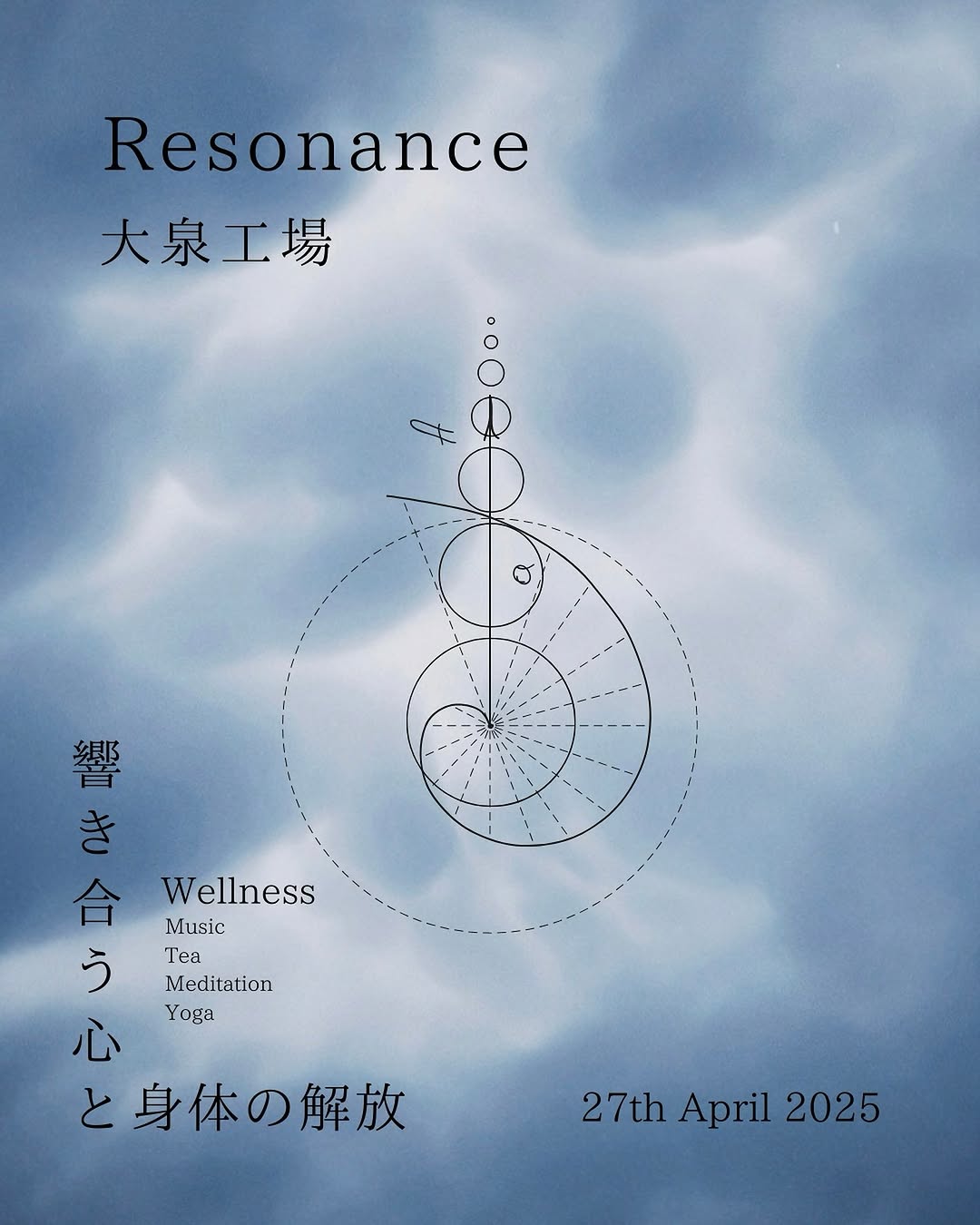 青い光を背景にした過去のResonanceポスター